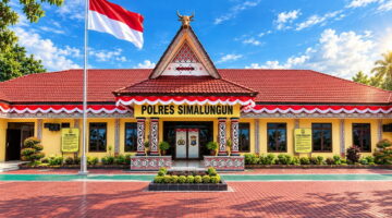 Polres Simalungun Gencar Tebar Stiker Nomor Darurat hingga Pelosok Wisata Parapat, Antisipasi Cuaca Ekstrem Danau Toba
